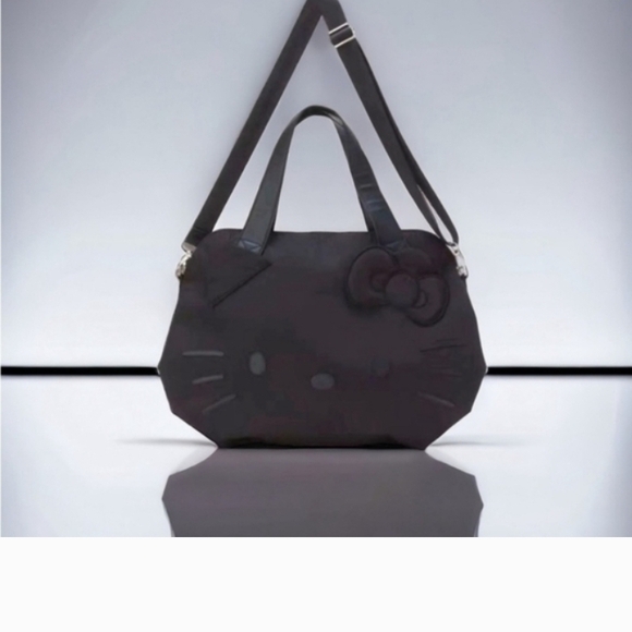 Hello Kitty Black Crossbody Tote Travel Bag Gym Bag - Picture 4 of 8